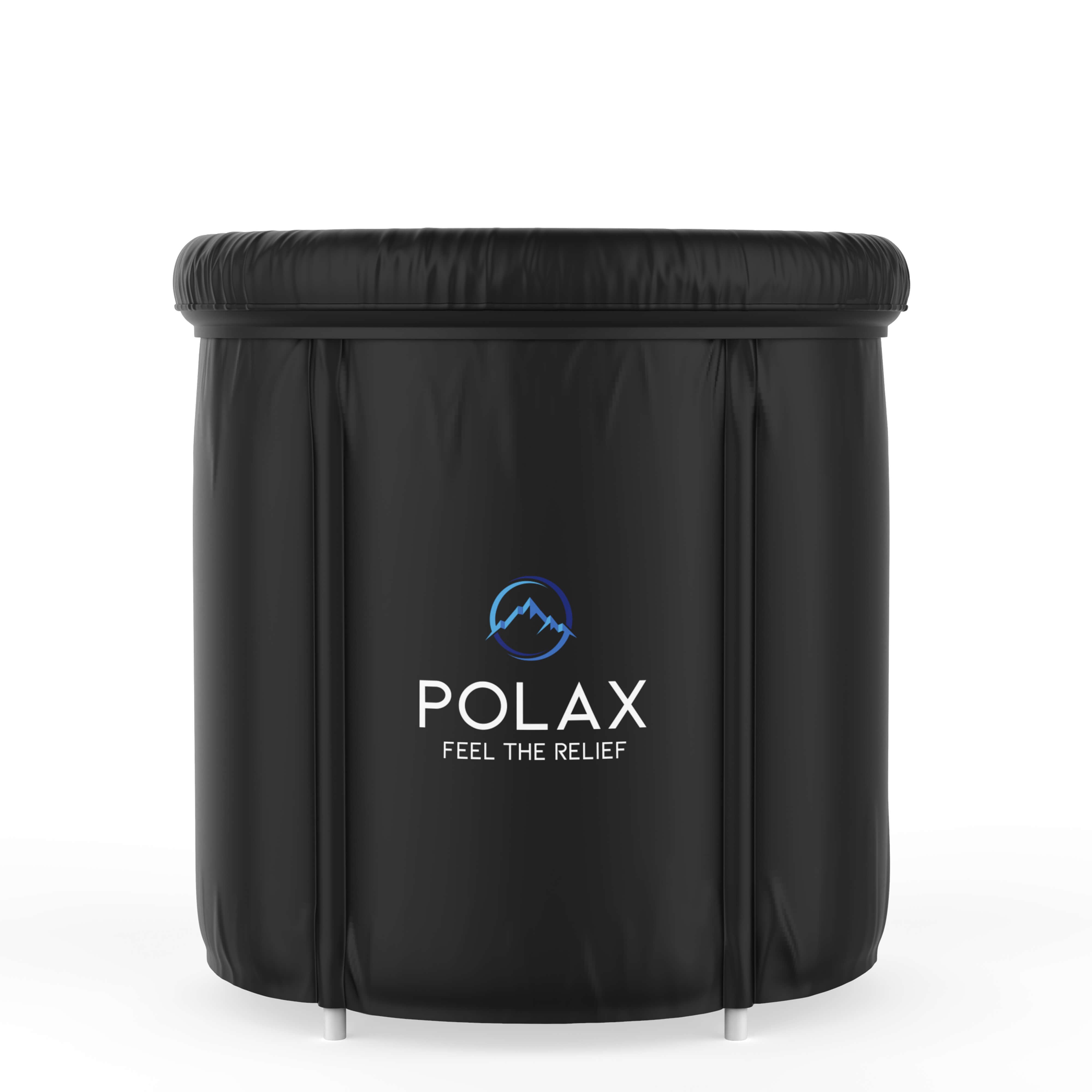 Polax Isbad Original, en svart rund isbad tunna designad för kallvattenbehandling och avkoppling